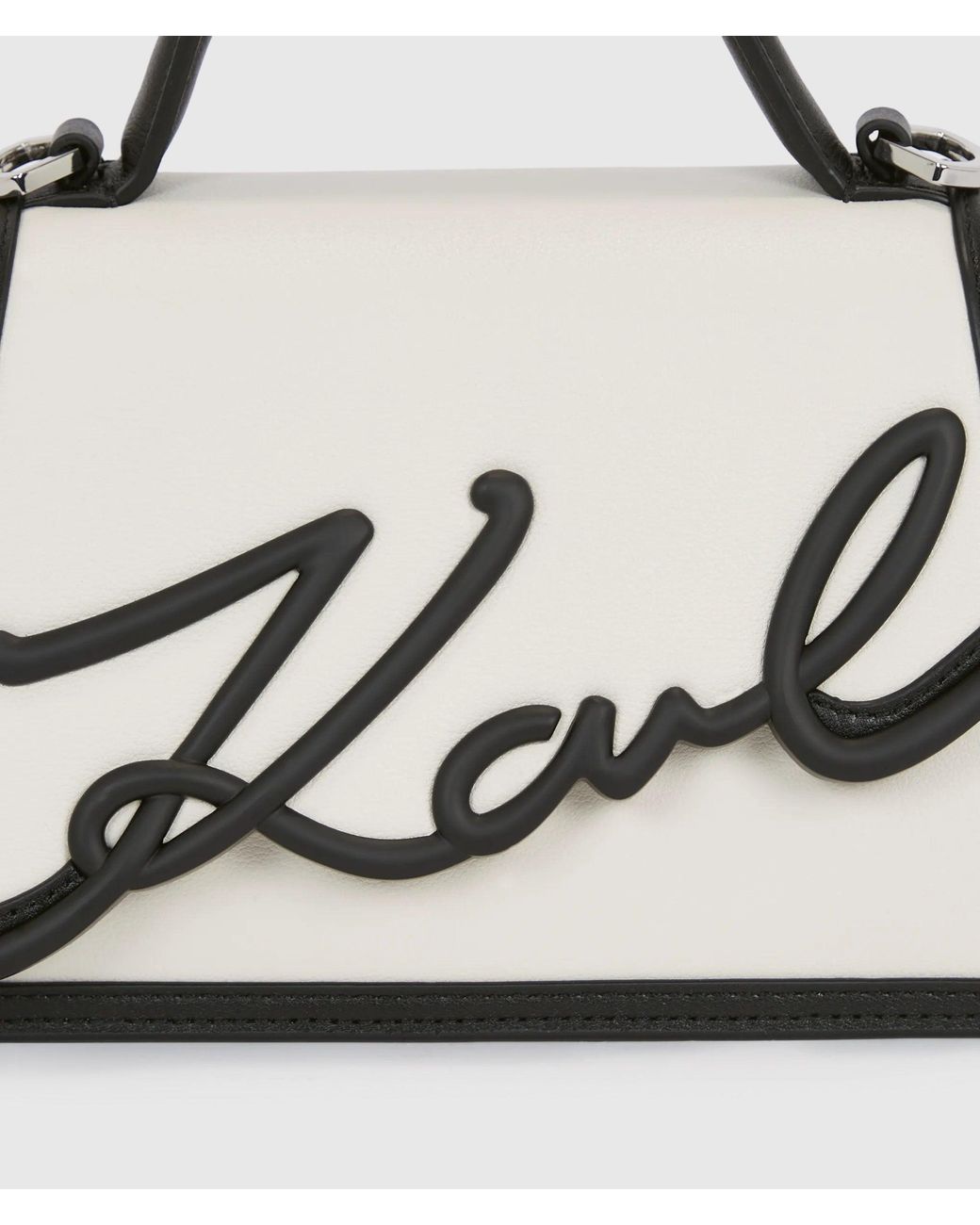 Karl Lagerfeld White K/Signature Small Crossbody Bag