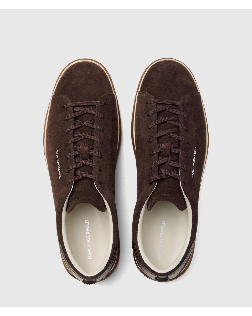 Karl Lagerfeld Brown Ikon Nft Kane Suede Sneakers for men