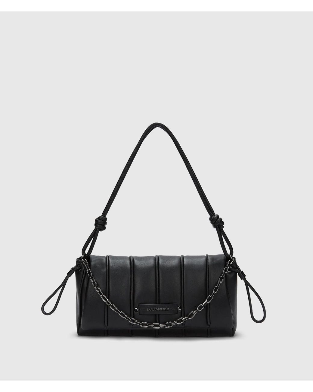 Single Chain Magnets KARL LAGERFELD K/Axis Piping Shoulder Bag in Black | Lyst