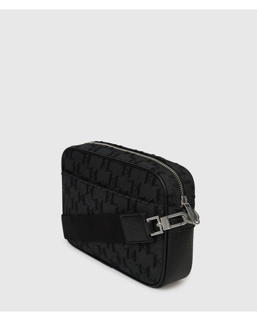 Karl Lagerfeld Black K/Monogram Jacquard Camera Bag for men