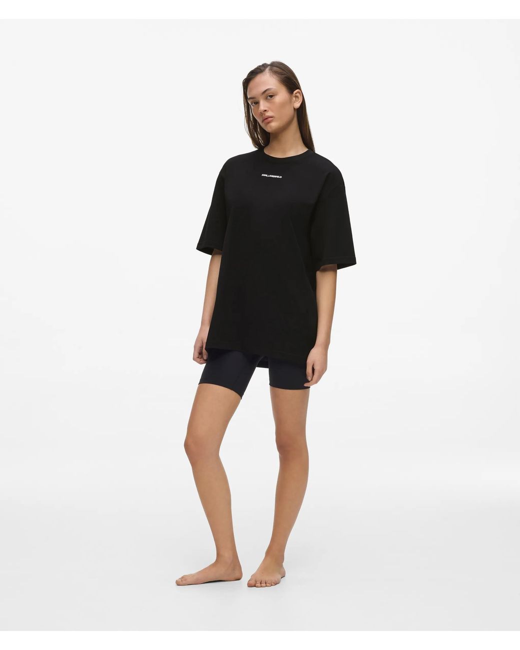 Karl Lagerfeld Black Logo Athleisure T-Shirt