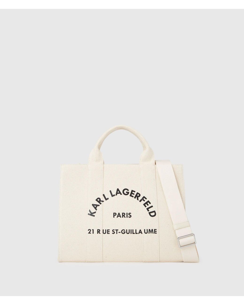 Karl Lagerfeld Natural Rue St-Guillaume Medium Square Tote Bag
