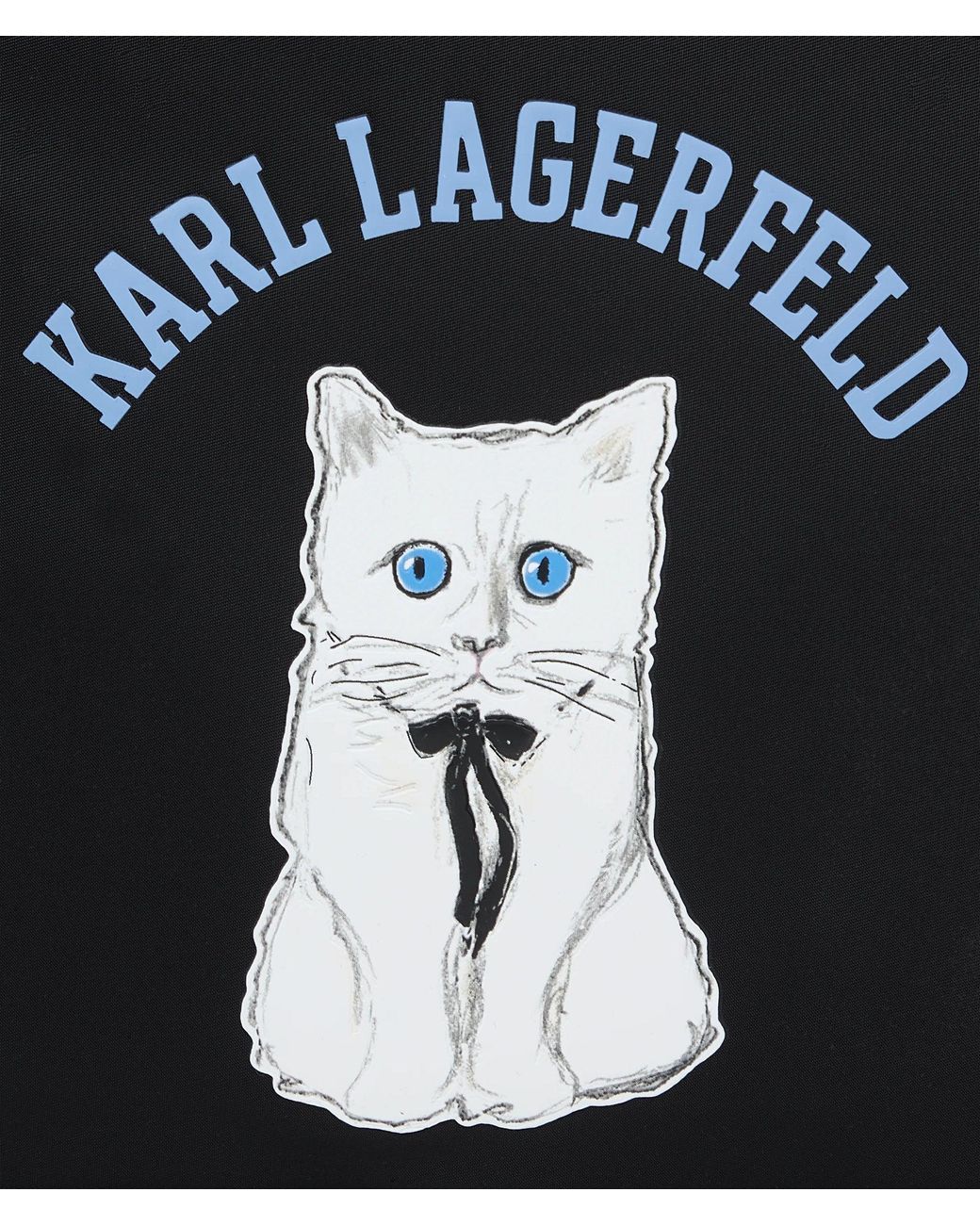 Karl Lagerfeld Black Ikon Choupette Large Backpack