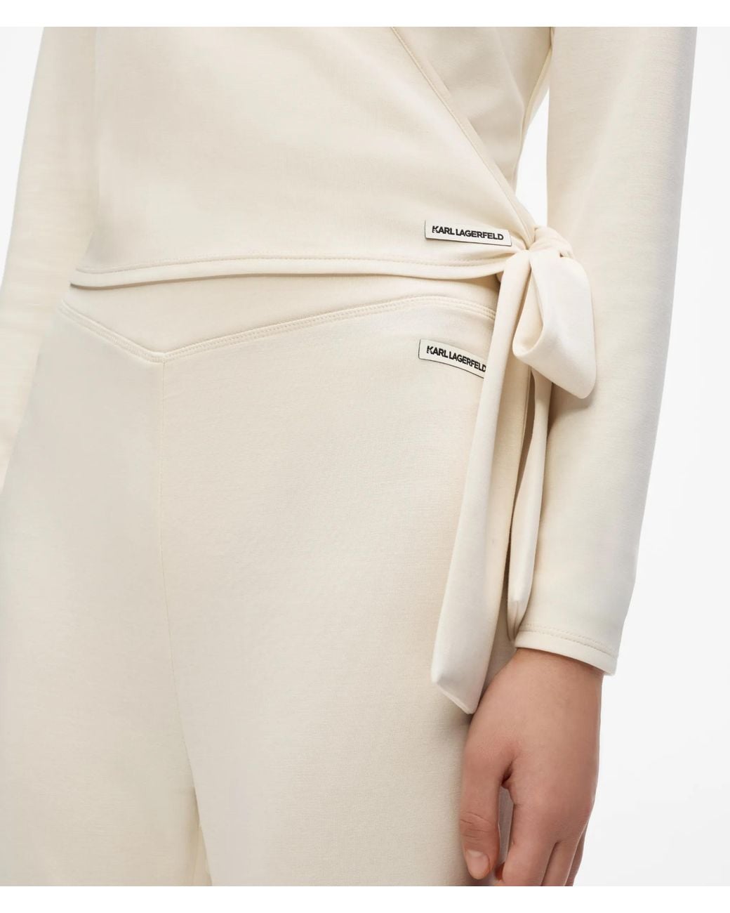Karl Lagerfeld White Loungewear Flared Pants
