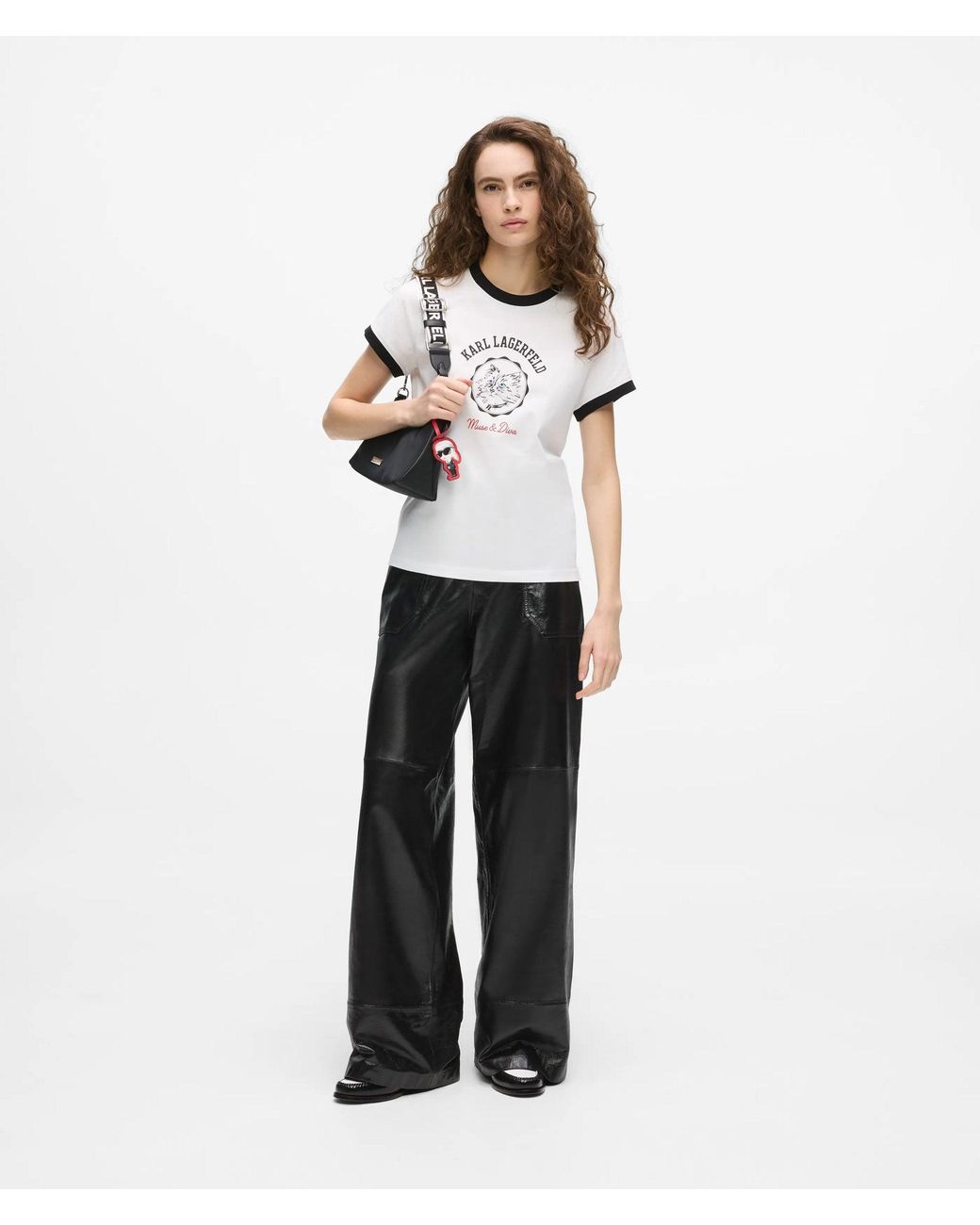 Karl Lagerfeld White Ikon Choupette Muse T-Shirt