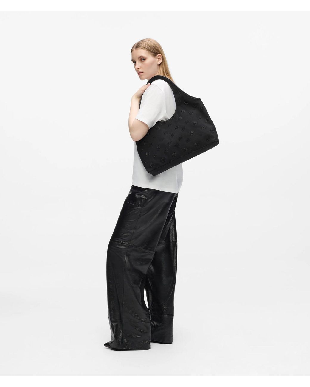 Karl Lagerfeld Black Exclusive K/Autograph Rhinestone Large Tote Bag