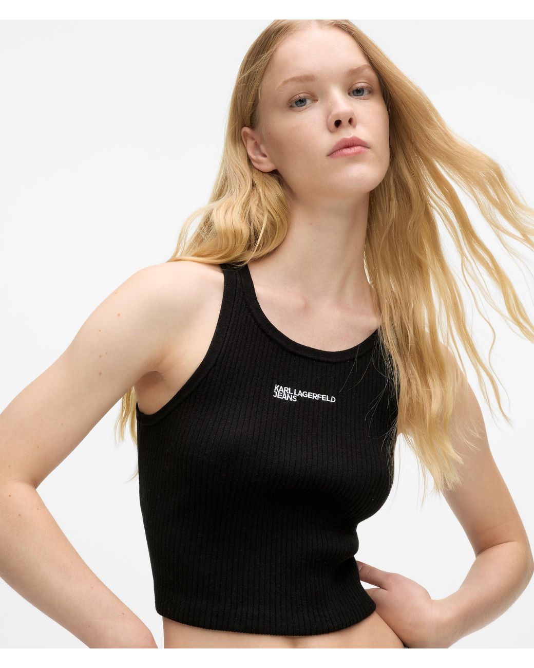 KL Jeans Black Knitted Tank Top