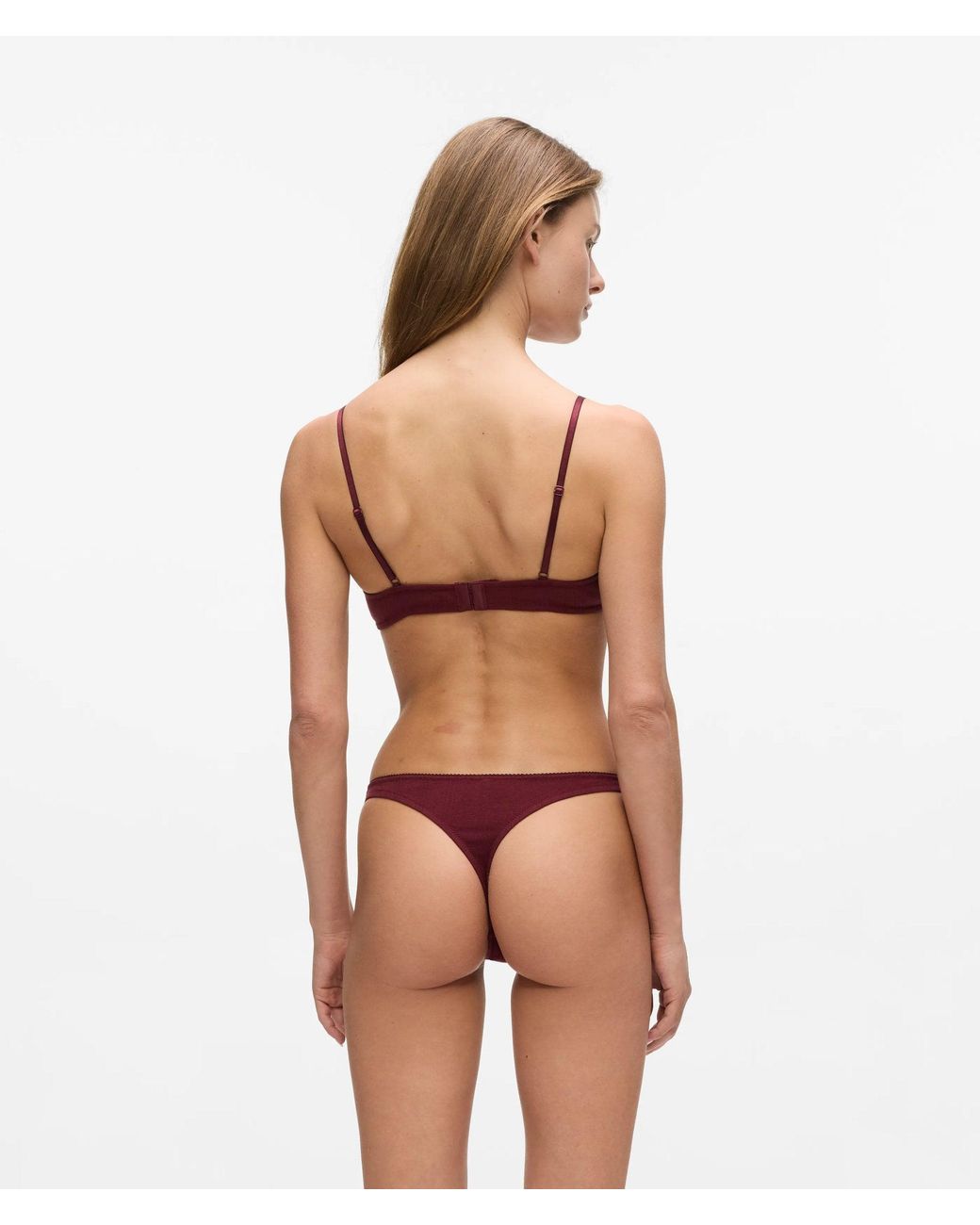 Karl Lagerfeld Red Autograph Pointelle Bralette