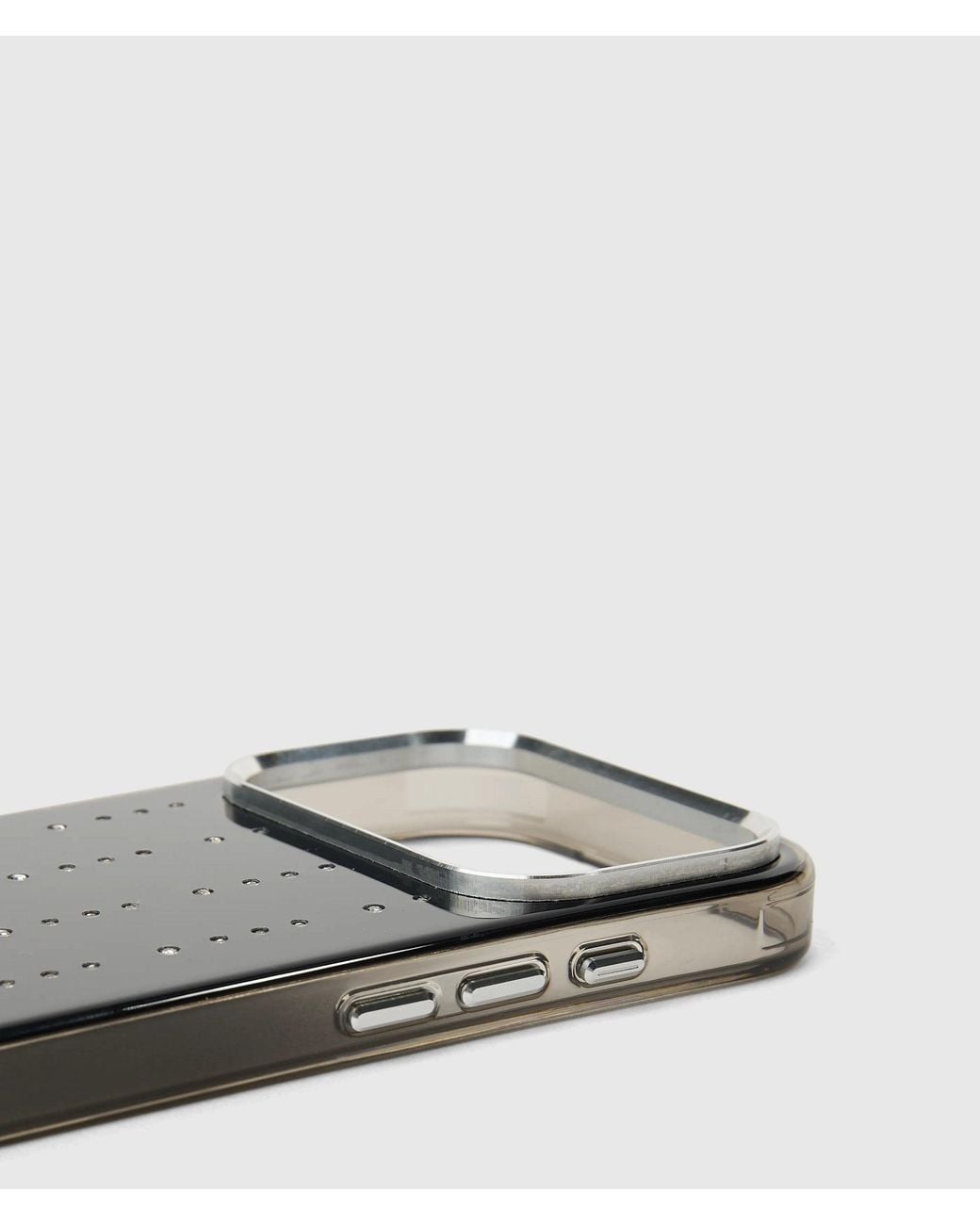 Karl Lagerfeld Black Glitter Rhinestone Iphone 17 Pro Case