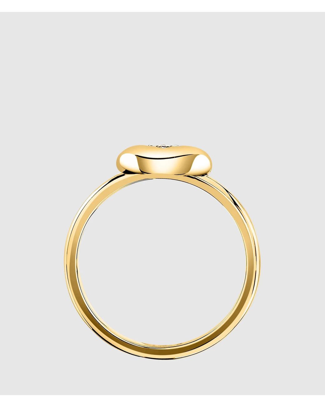 Karl Lagerfeld Metallic Heart Charm Ring