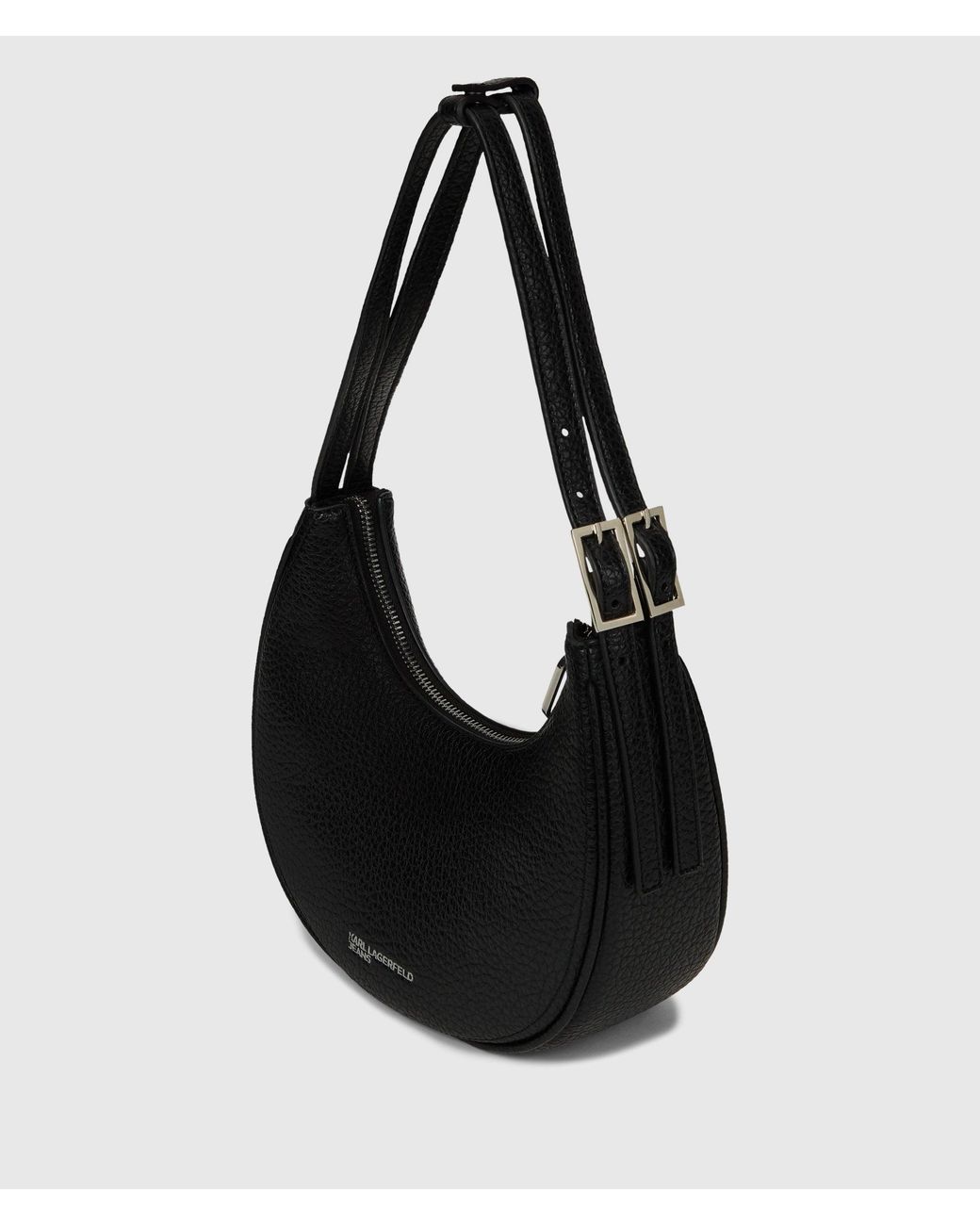 KL Jeans Black K Logo Half Moon Bag