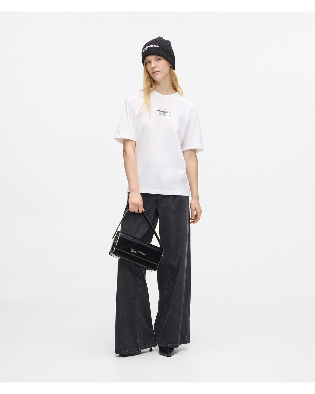 KL Jeans White Outline Logo T-Shirt