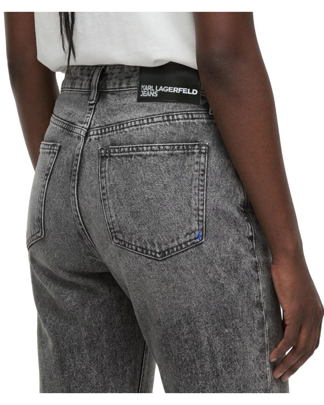 KL Jeans White Cut-Out Mom Jeans