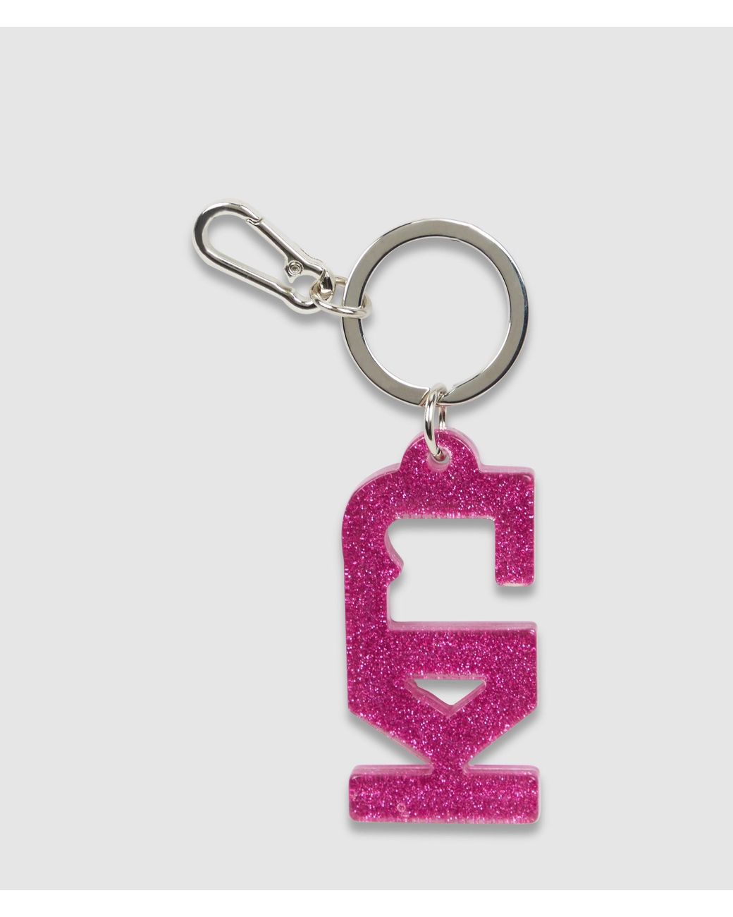 KL Jeans Pink Glitter Keychain