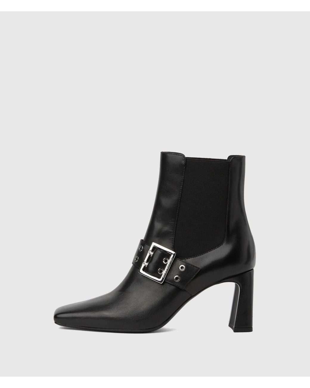 Karl Lagerfeld Black Kati Buckle Chelsea Boots