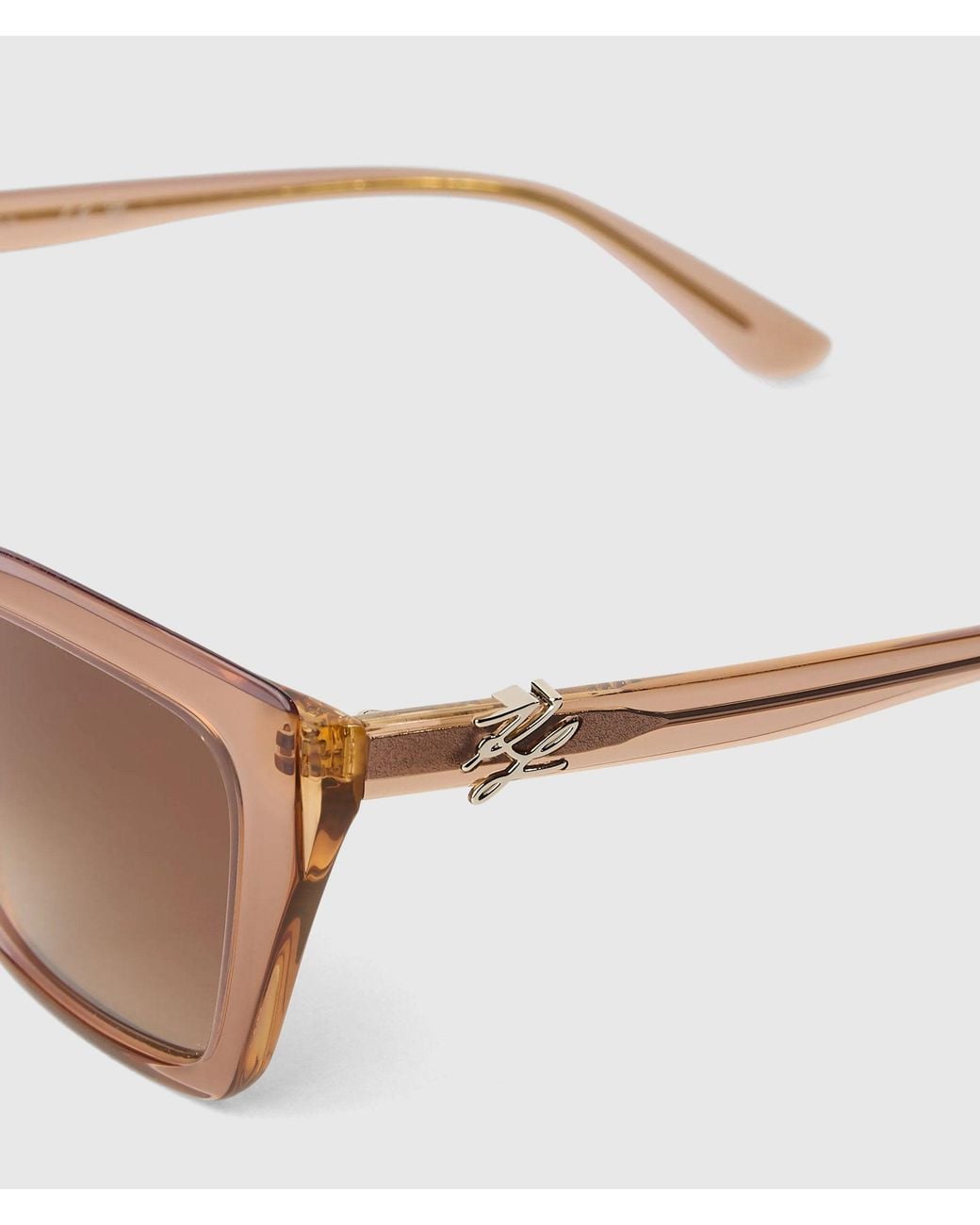 Karl Lagerfeld Pink Autograph Square Sunglasses