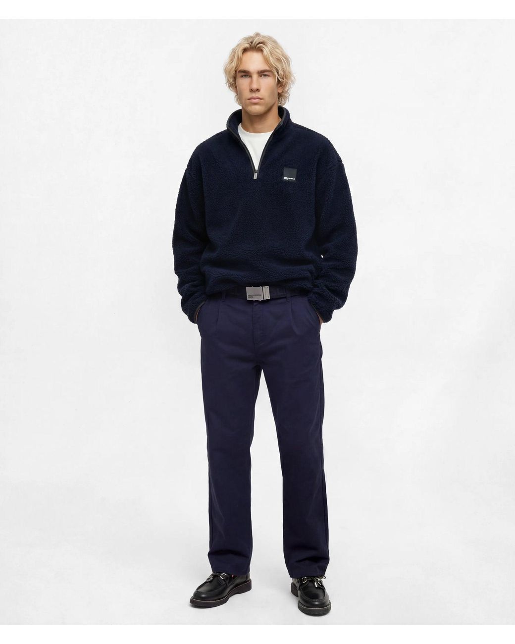 KL Jeans Blue Relaxed Chino Pants for men