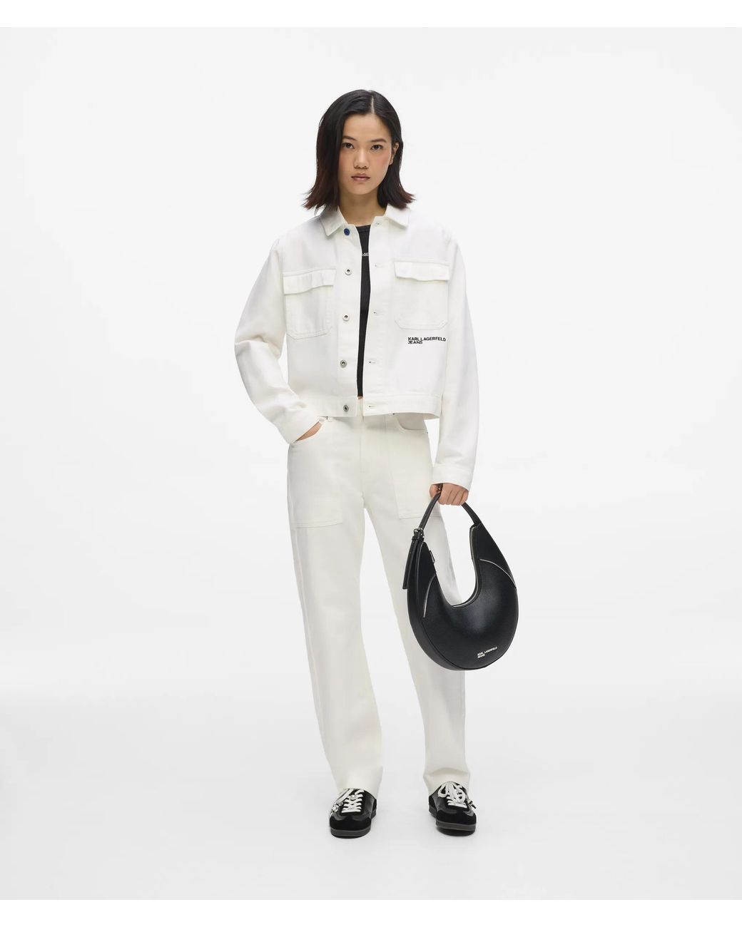 KL Jeans White High-Rise Straight Jeans