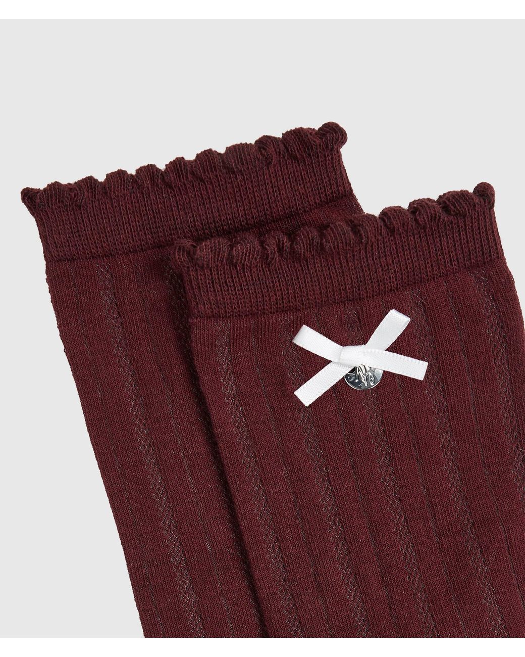Karl Lagerfeld Brown Autograph Pointelle Socks