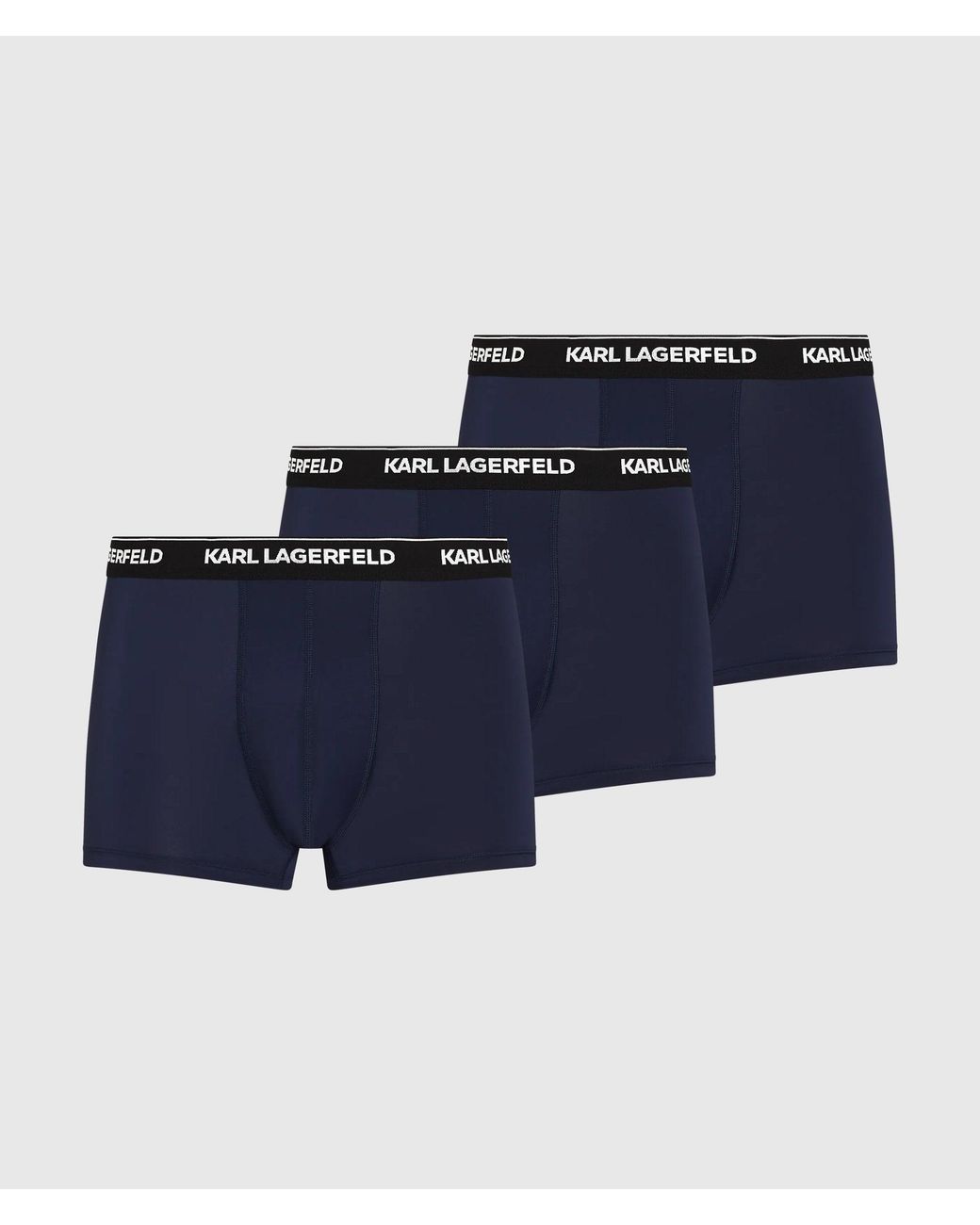Karl Lagerfeld Blue Logo Micro Trunks – 3-Pack for men