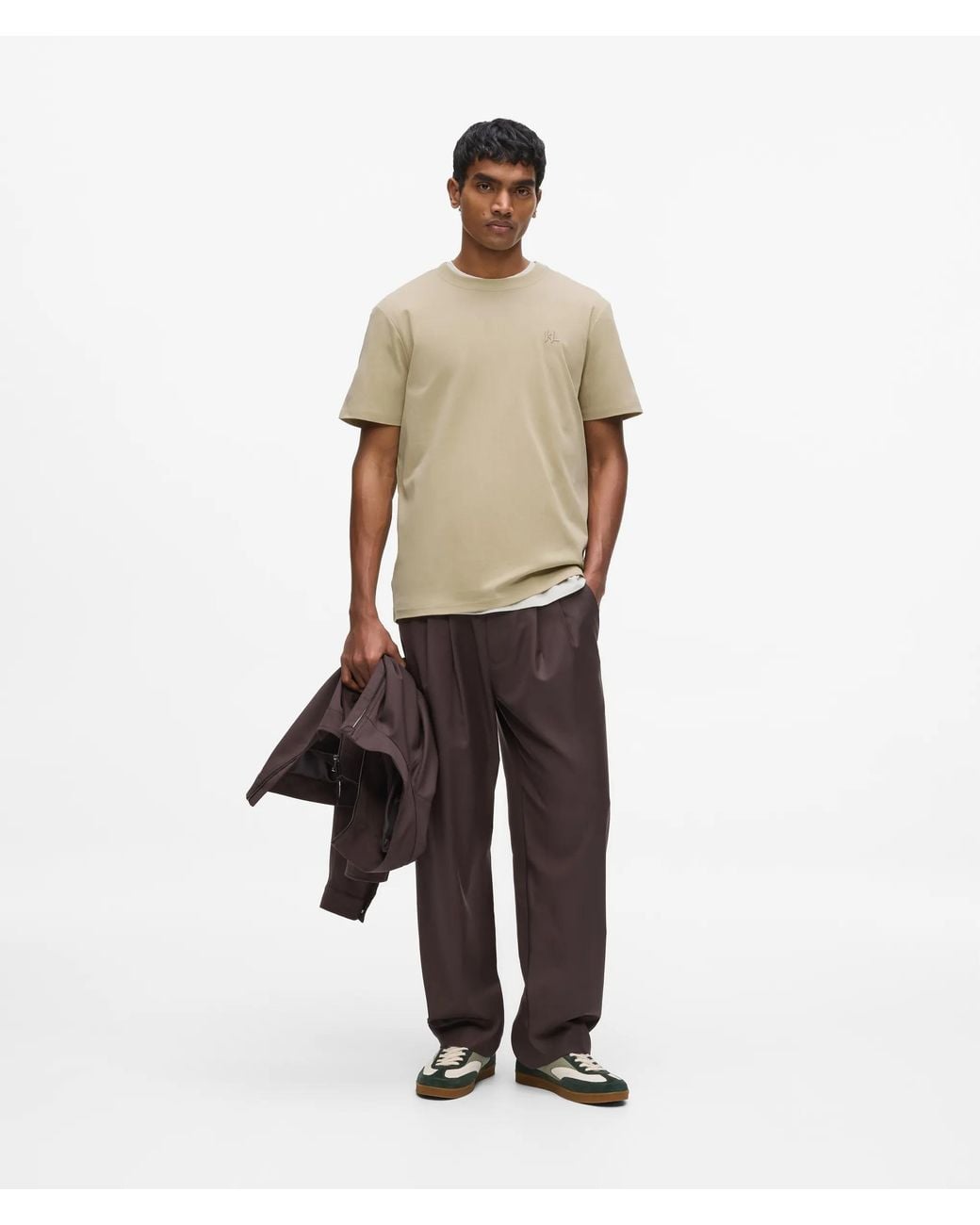Karl Lagerfeld Natural Monogram Regular T-Shirt for men