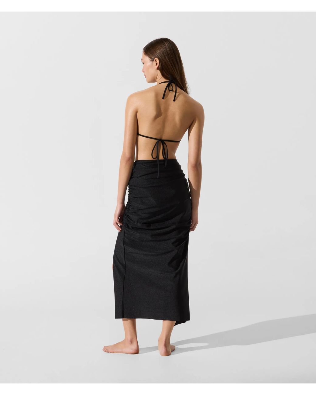 Karl Lagerfeld Black Knot-Detail Pareo