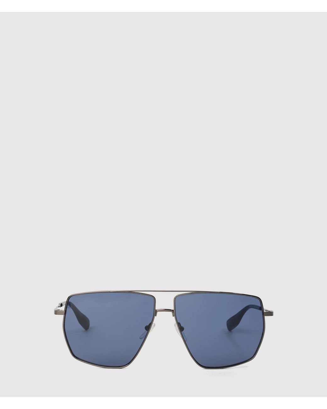 Karl Lagerfeld Blue Logo Rectangular Sunglasses for men