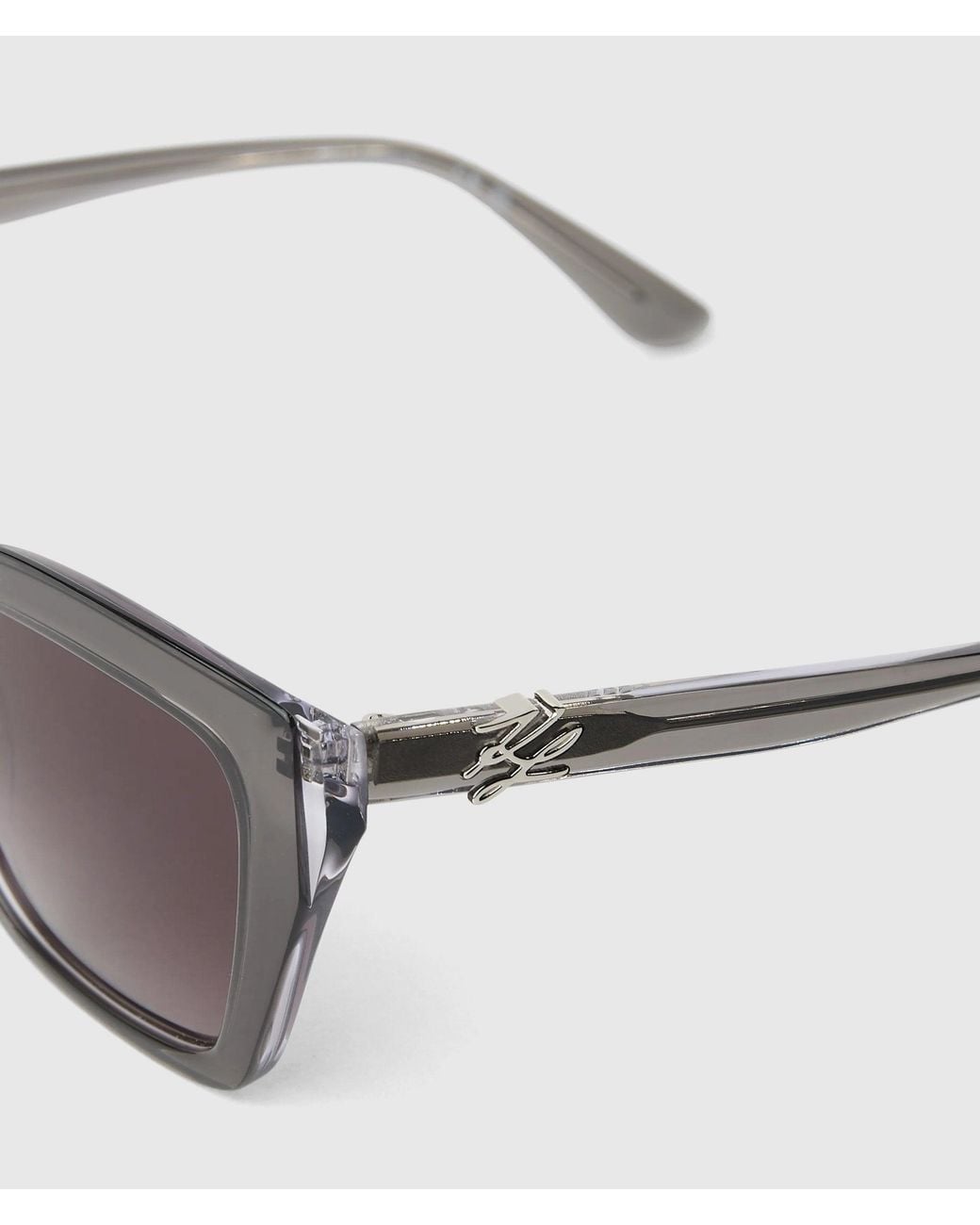 Karl Lagerfeld Gray Autograph Butterfly Sunglasses