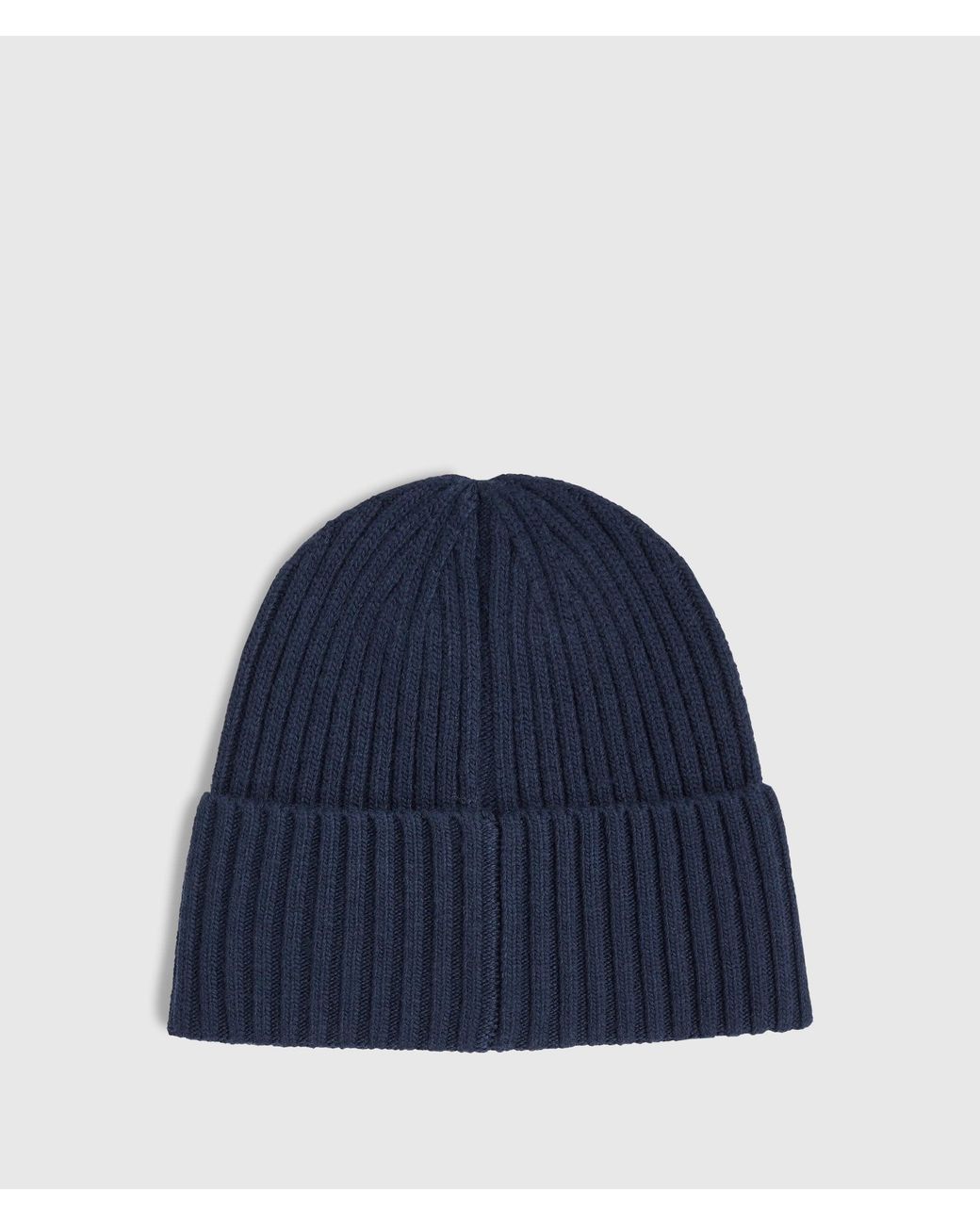 KL Jeans Blue Logo Patch Beanie for men