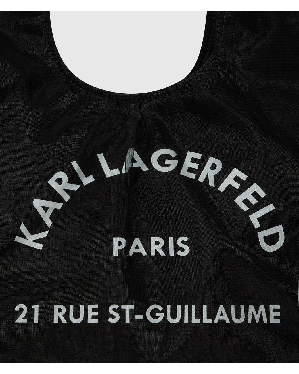 Karl Lagerfeld Black Rue St-Guillaume Mesh Hobo Bag