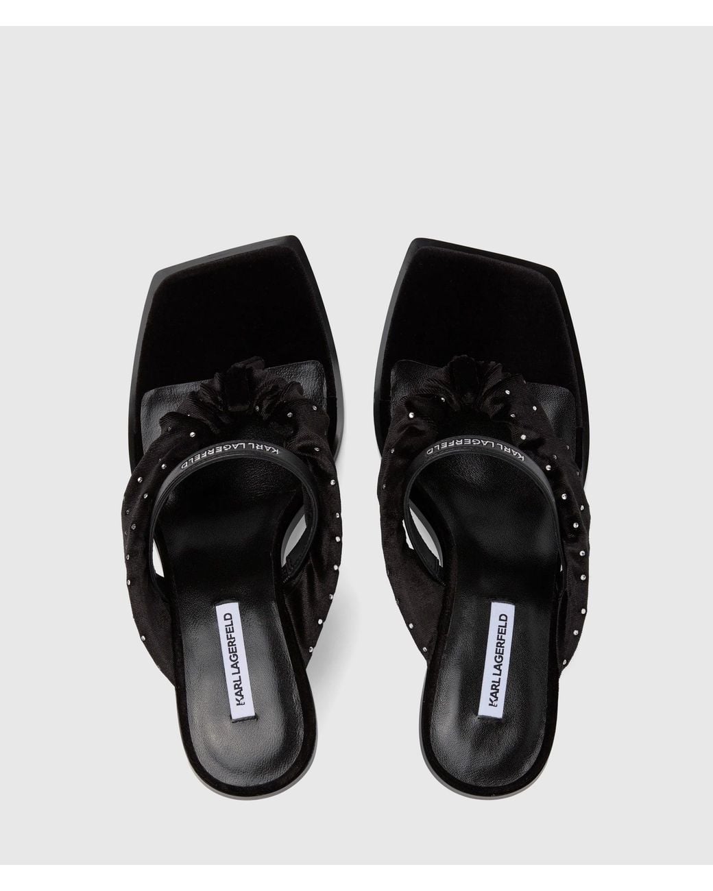 Karl Lagerfeld Black Karmel Heeled Sandals