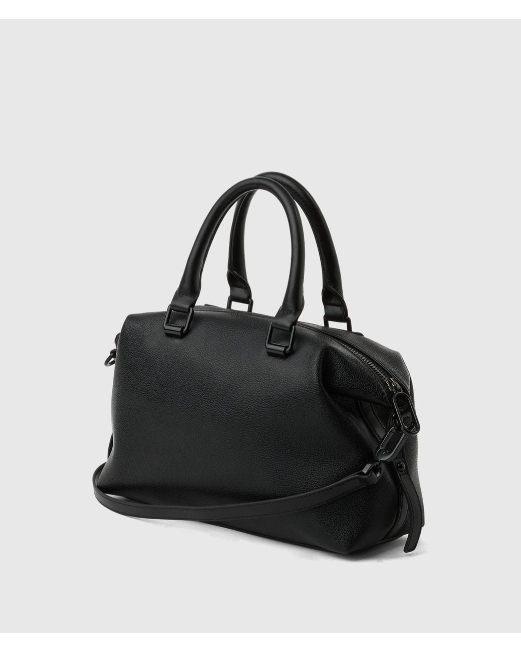 KL Jeans Black Cord Charm Top Handle Bag