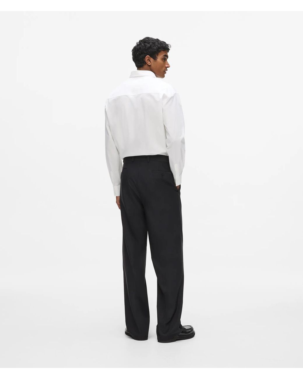Karl Lagerfeld Black Smooth Tailored Pants for men