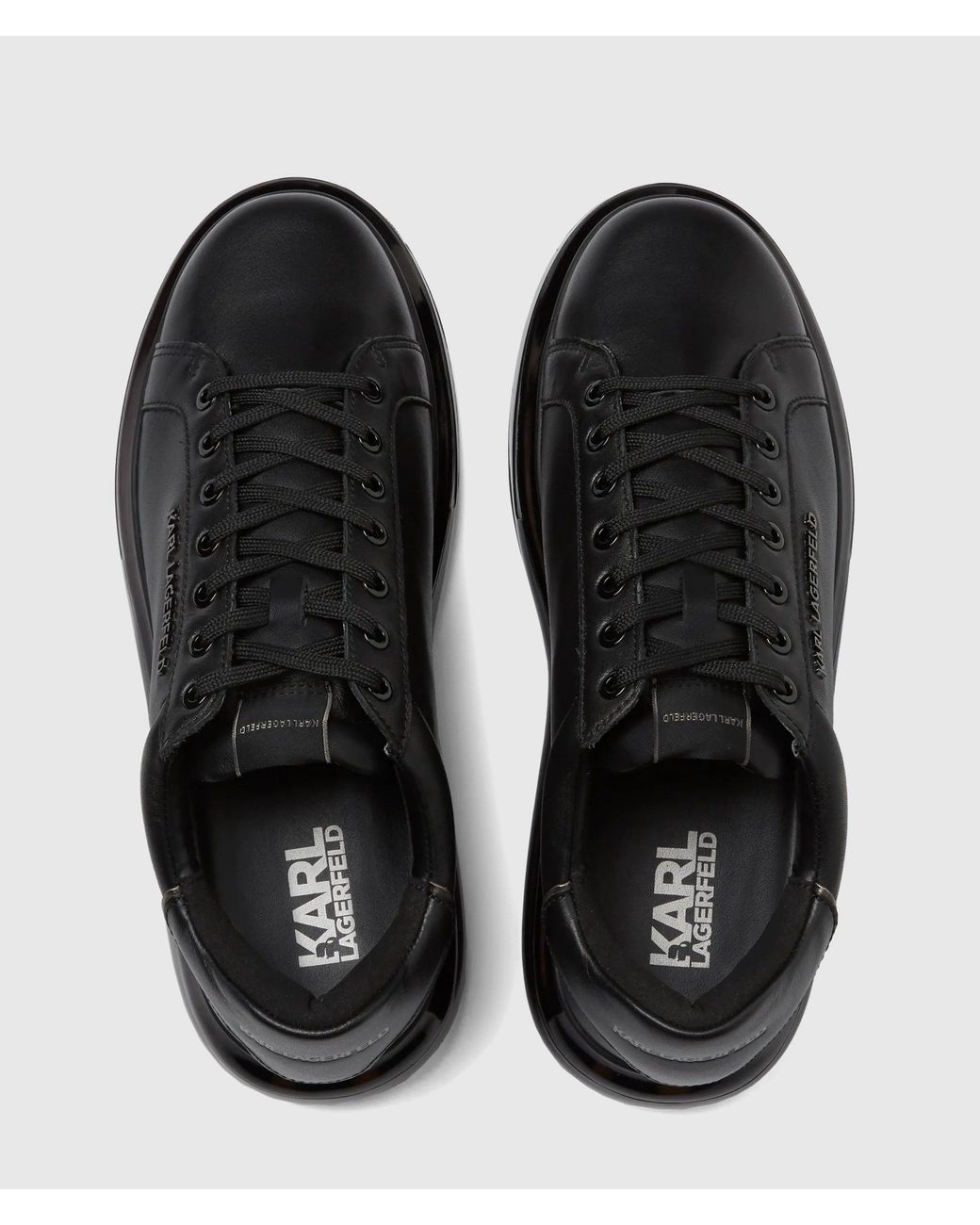 Karl Lagerfeld Black Kapri Kushion Low-Top Sneakers for men