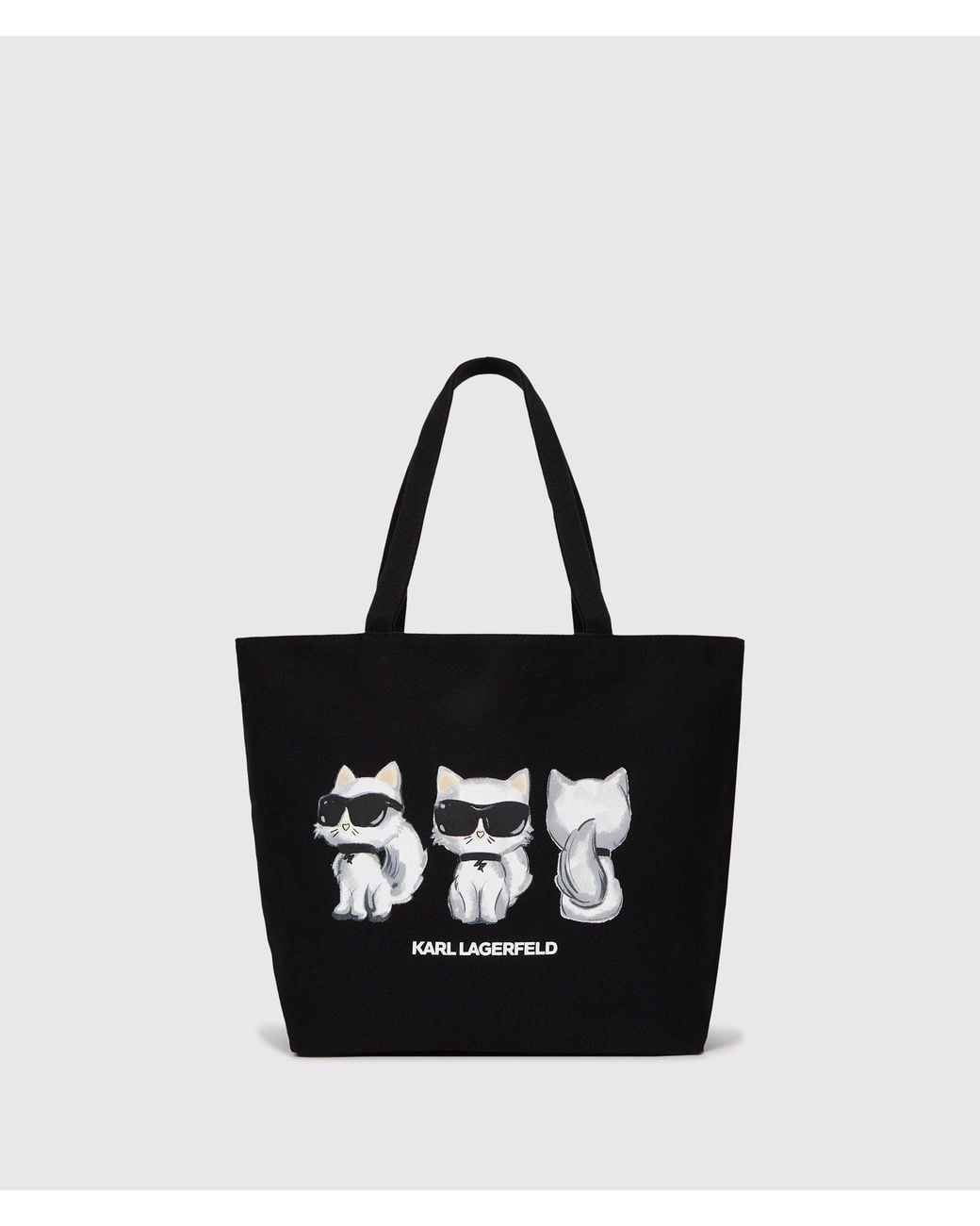 Karl Lagerfeld Black Ikon Choupette Reversible Shopper