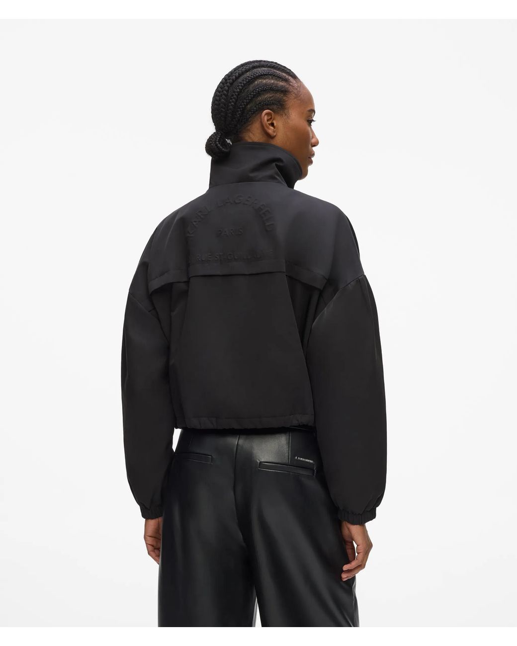 Karl Lagerfeld Black Rue St-Guillaume Short Parka Jacket