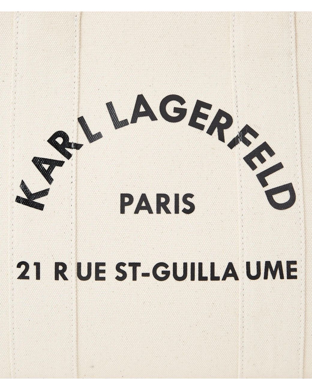 Karl Lagerfeld Natural Rue St-Guillaume Medium Square Tote Bag