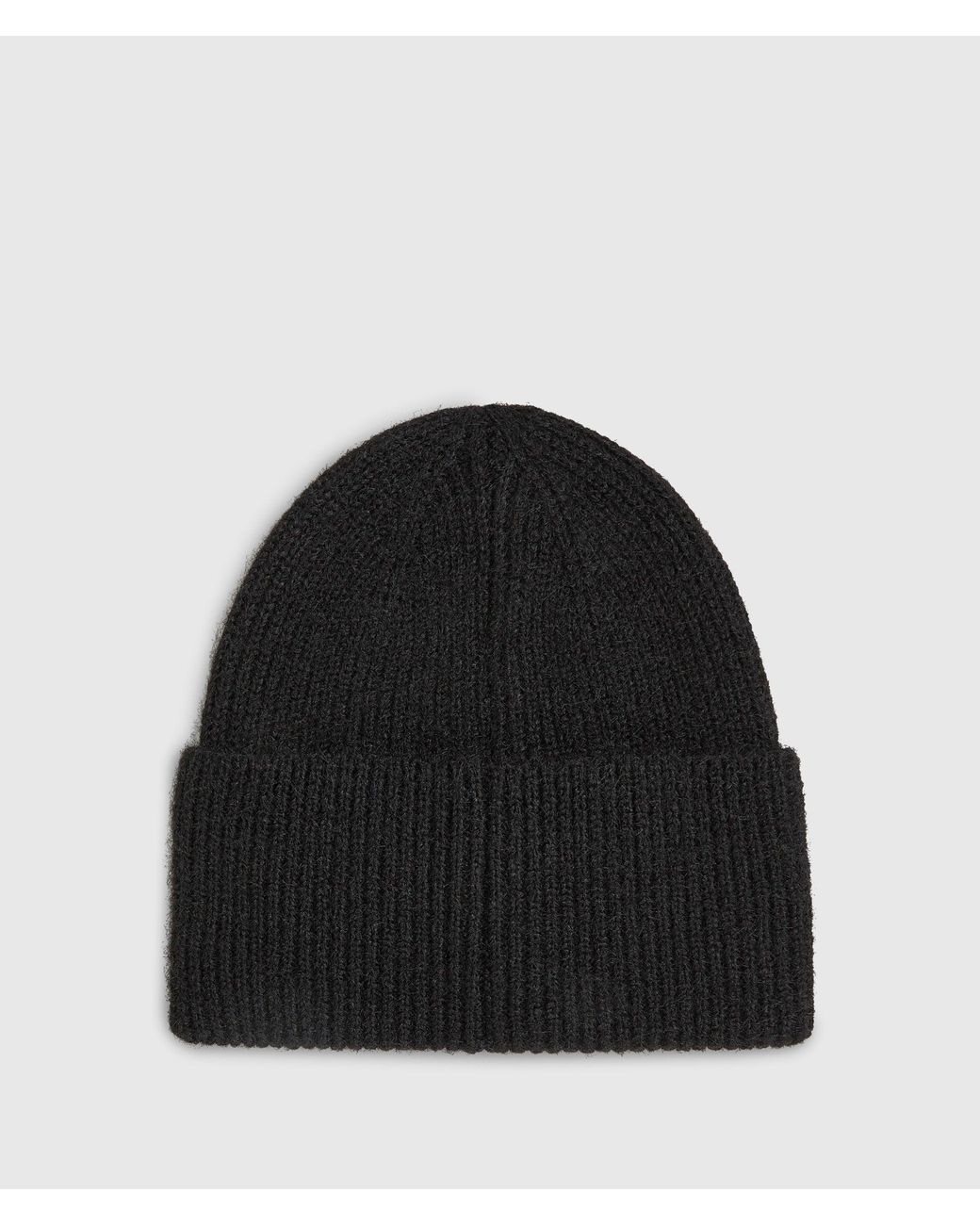 Karl Lagerfeld Black Ikon Patch Beanie