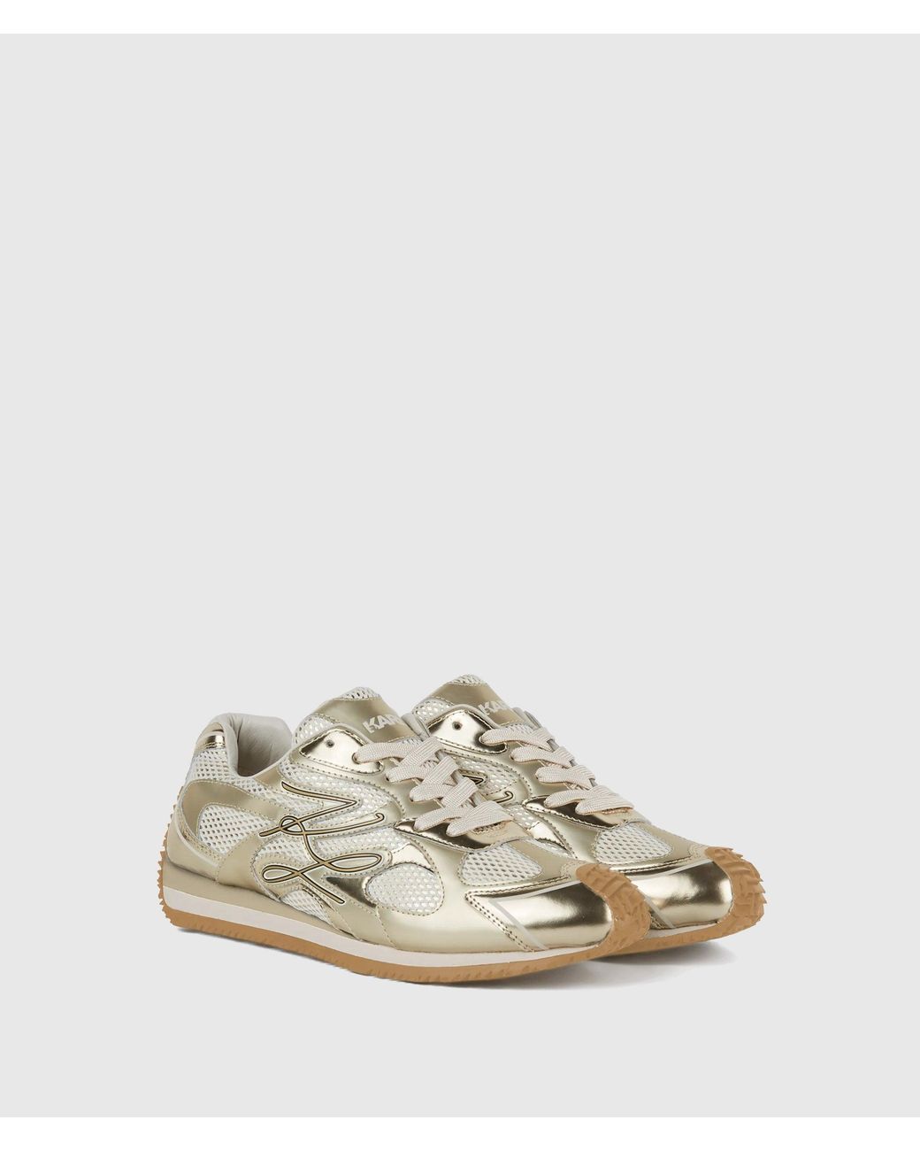 Karl Lagerfeld White Velocette Autograph Overlay Sneakers