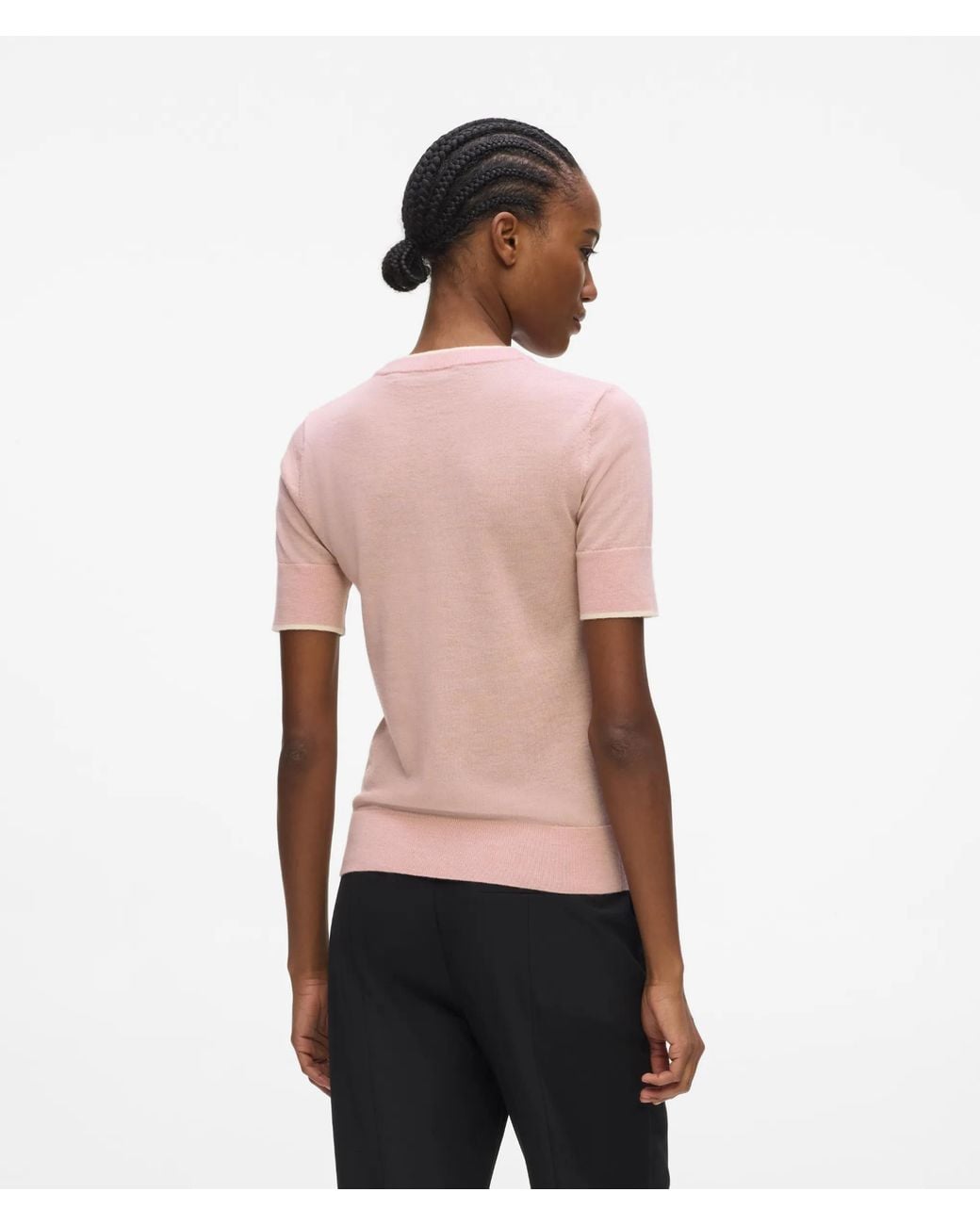 Karl Lagerfeld Pink Merino Wool T-Shirt