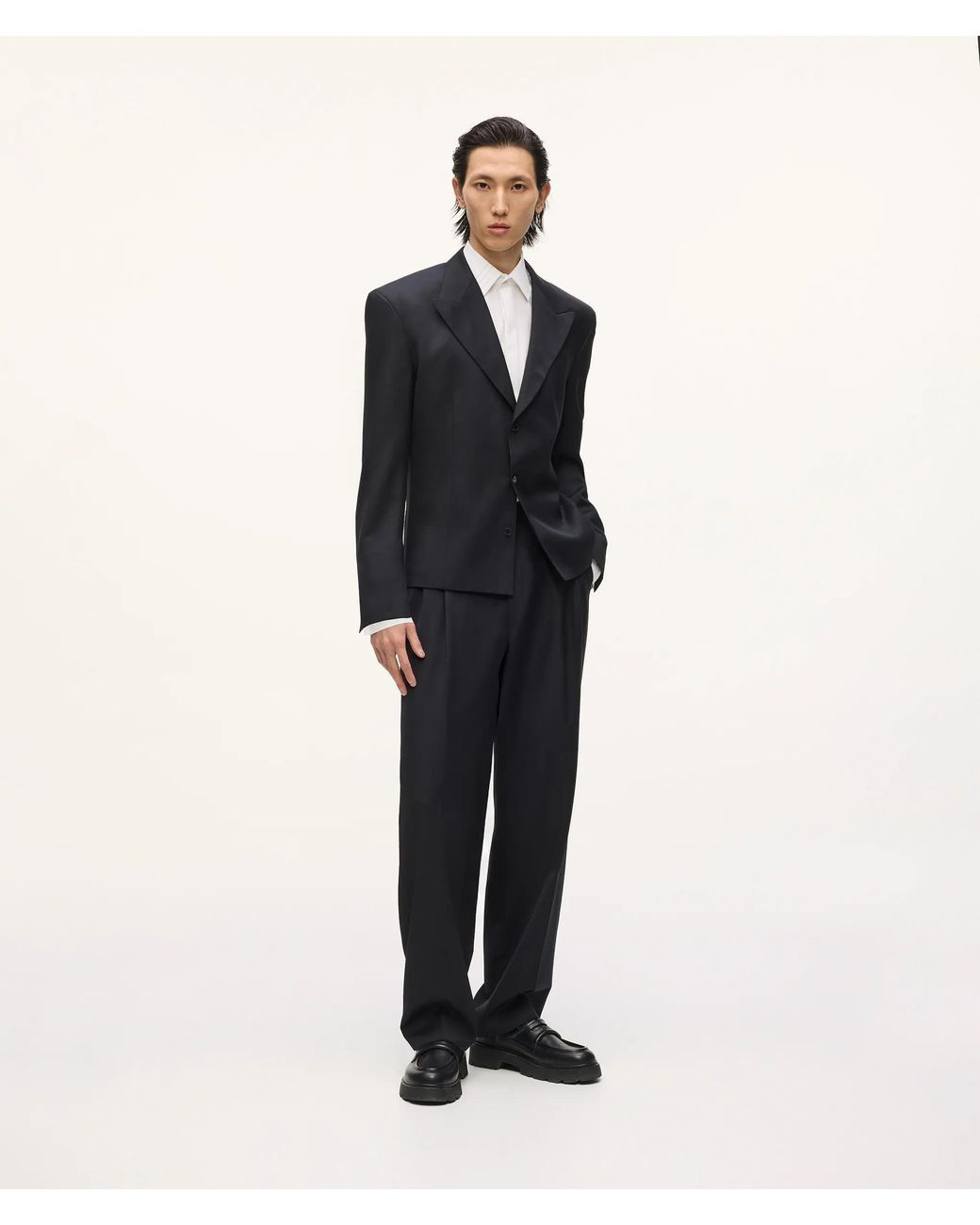 Karl Lagerfeld White Kl Studio Double Pleat Pants for men