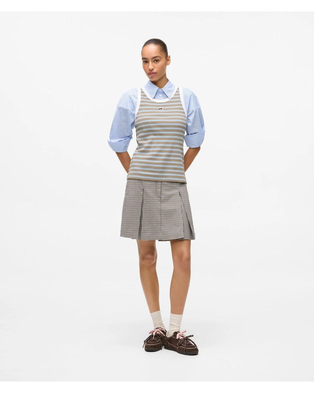 Karl Lagerfeld Blue Ikon Striped Tank Top, Multicoloured