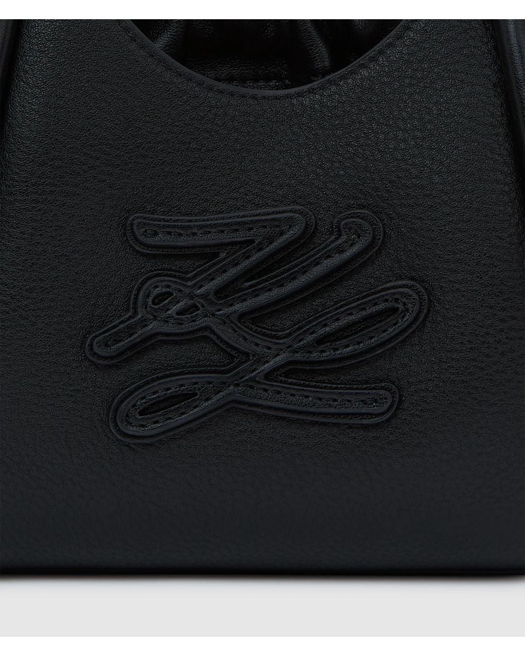 Karl Lagerfeld Black K/Autograph Patch Mini Tote Bag