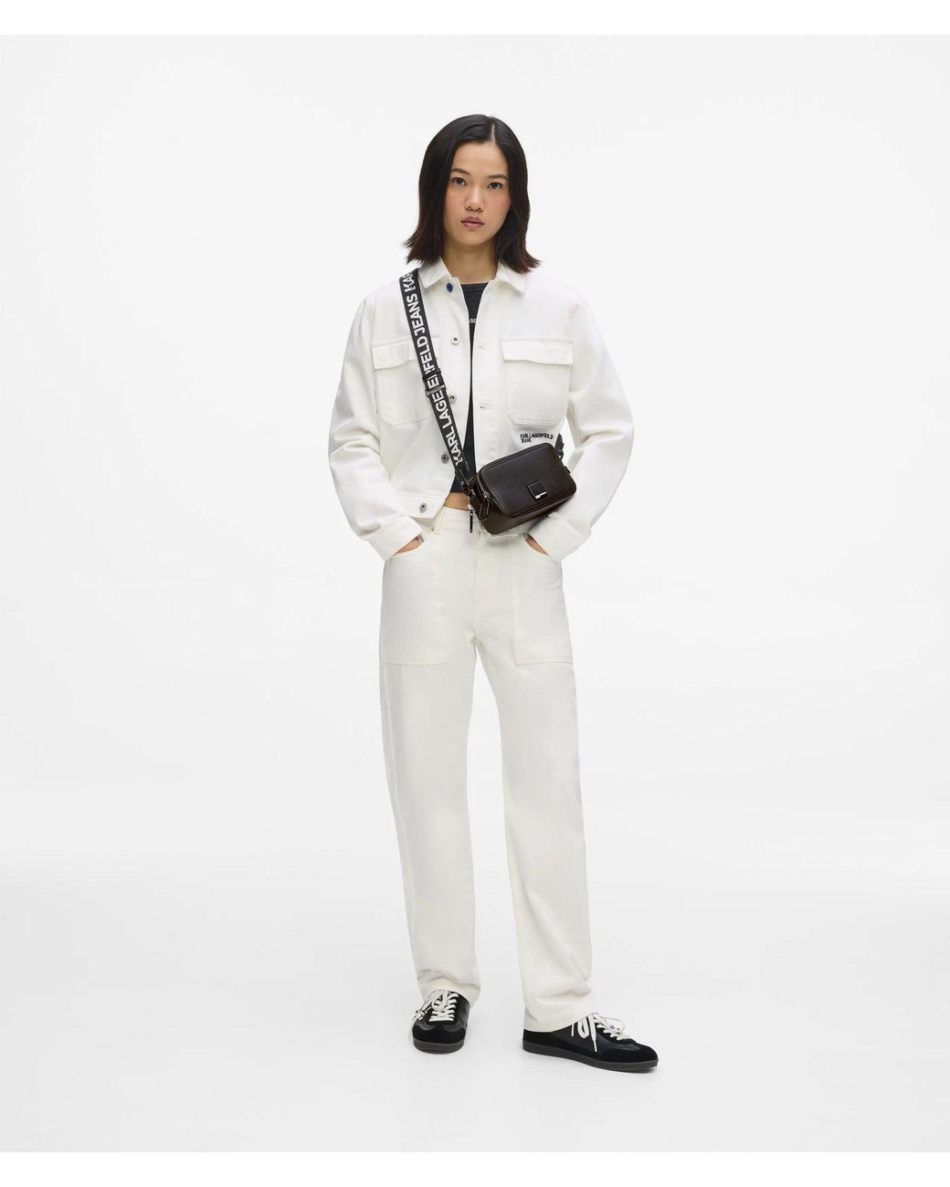 KL Jeans Black Box Logo Camera Bag