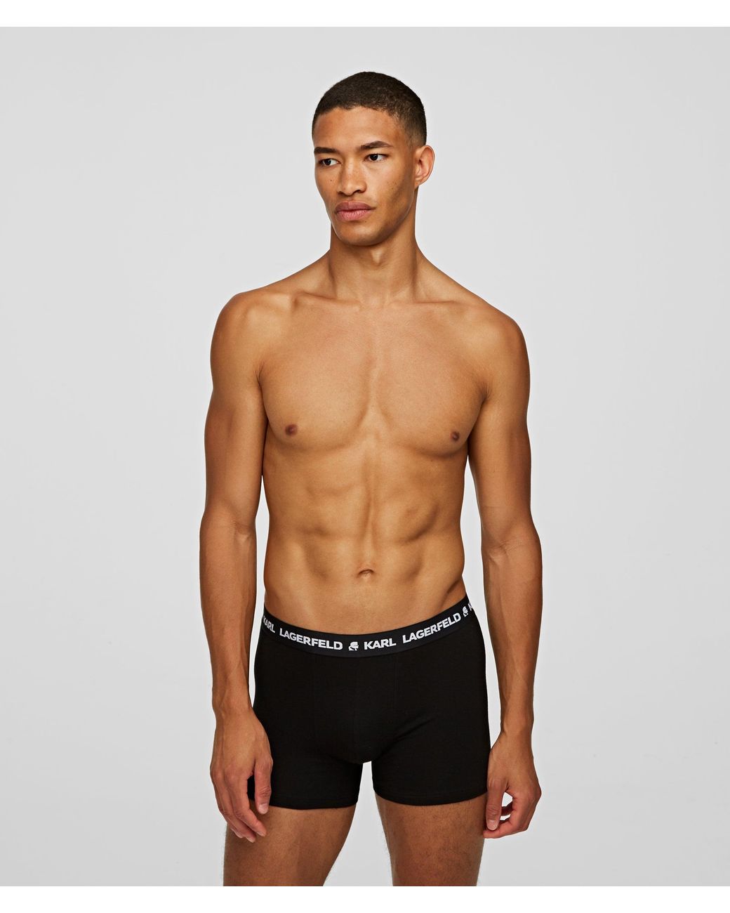 Karl Lagerfeld Black Logo-Waistband Boxers (Set Of Seven) for men