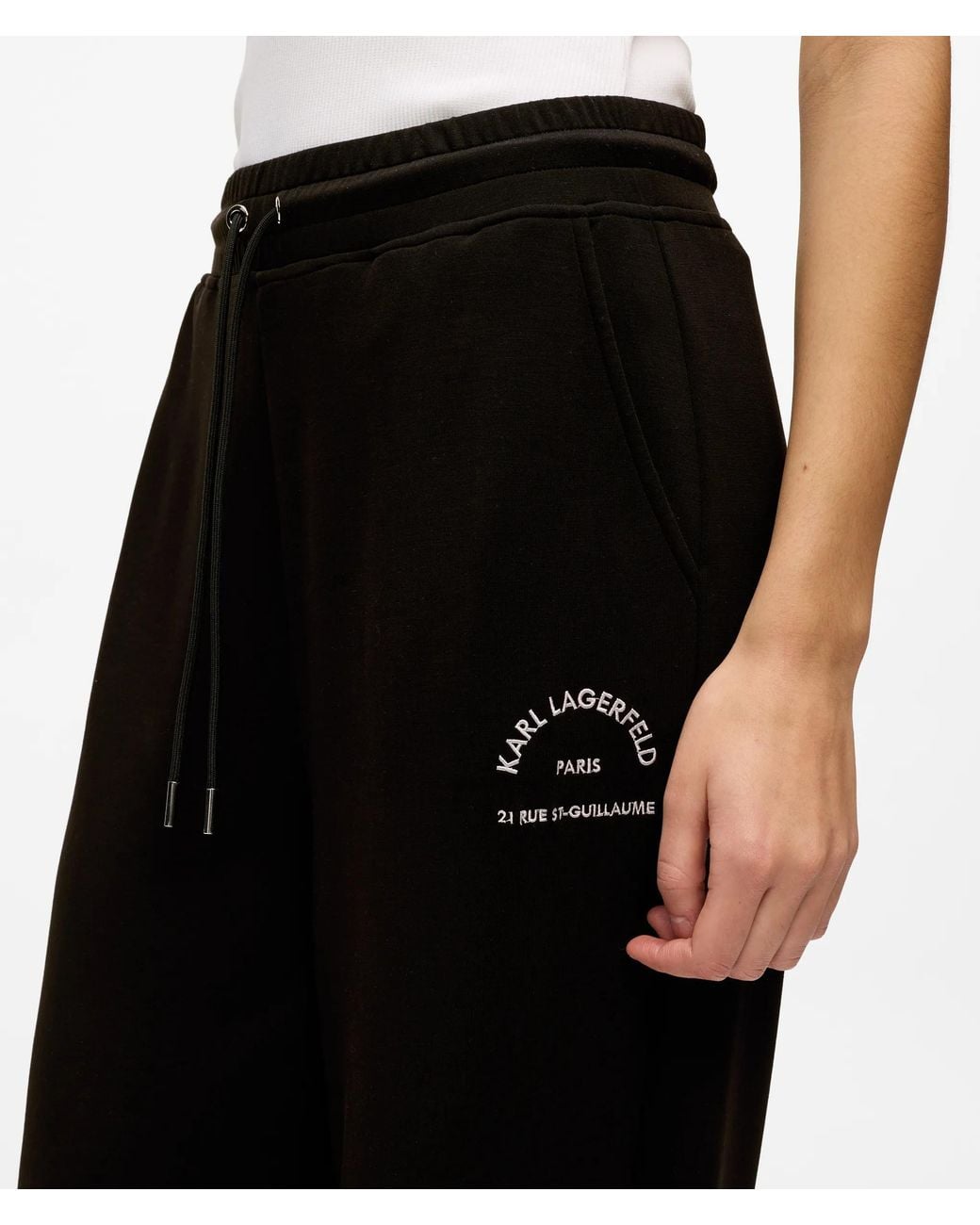 Karl Lagerfeld White Rue St-Guillaume Sweatpants