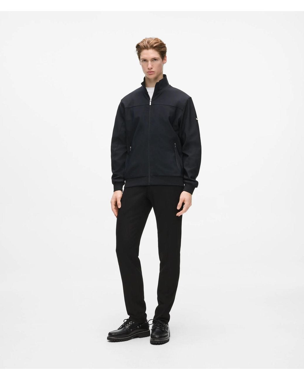 Karl Lagerfeld Blue Zip-Up Paneled Jacket for men