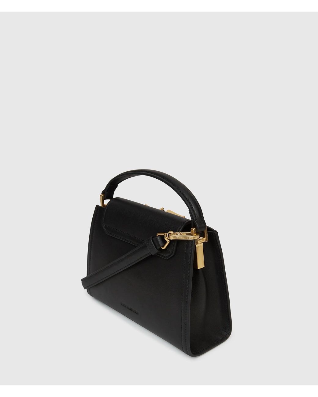 Karl Lagerfeld Black K/Signature Mini Top Handle Bag