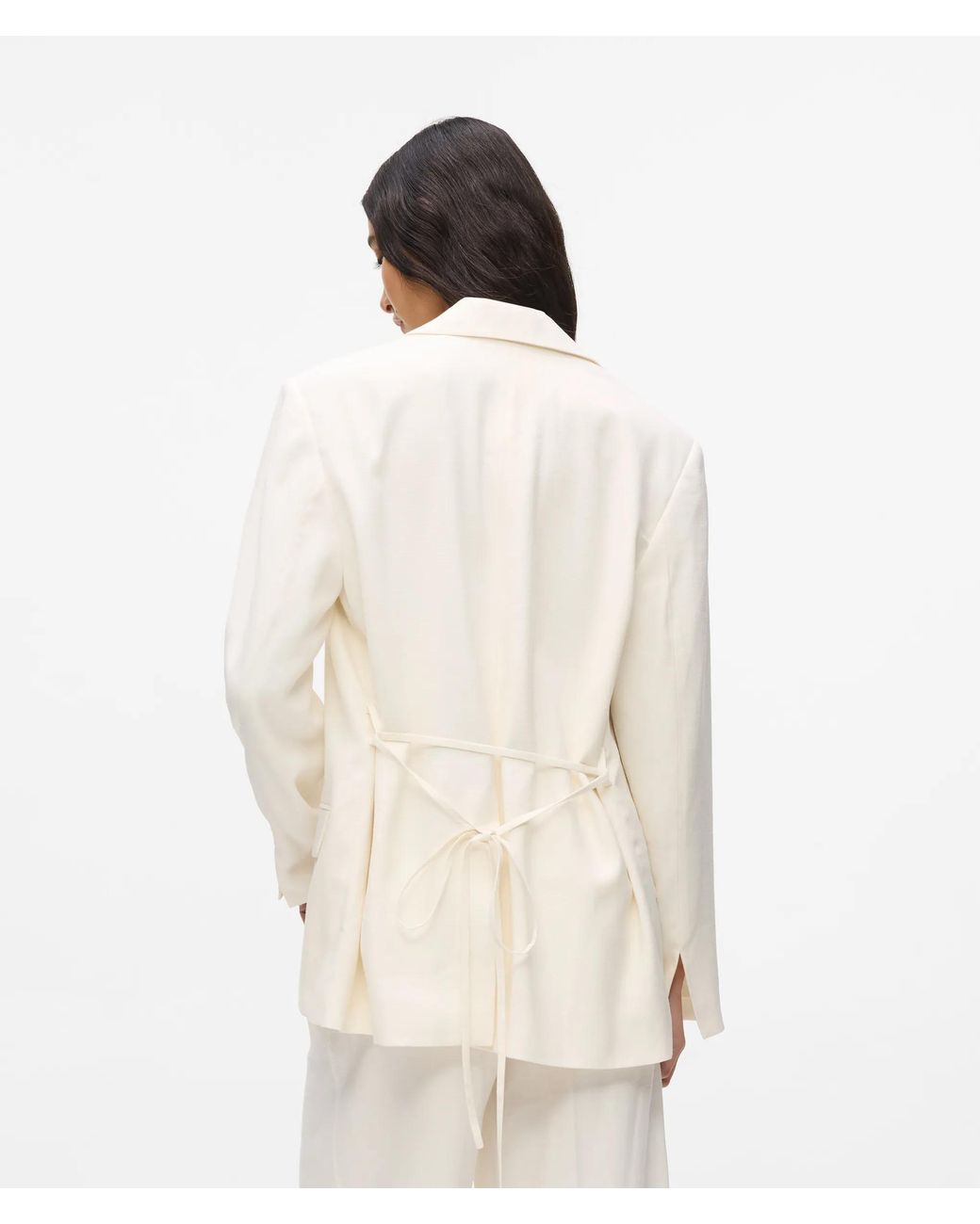KL Jeans White Tie Waist Blazer