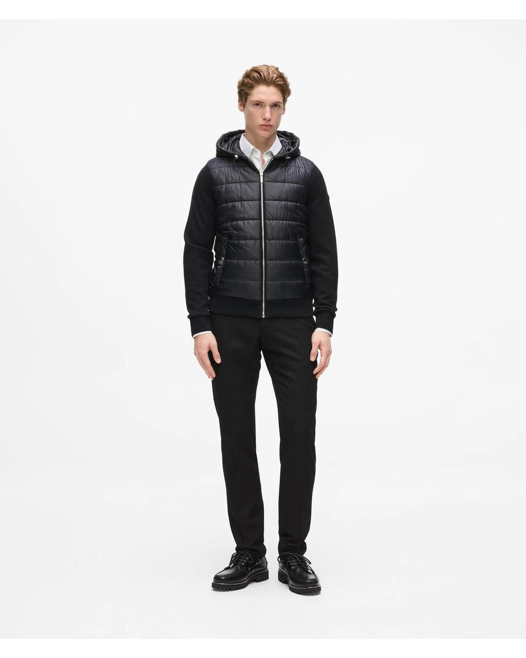 Karl Lagerfeld Black Padded Panel Hooded Jacket for men